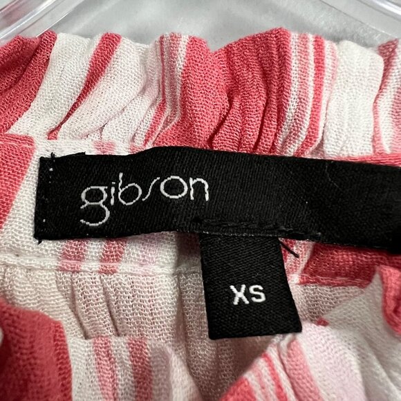 Gibson Women's Striped A-Line Dress Halter Pink/White Size XS Zip - Picture 7 of 8